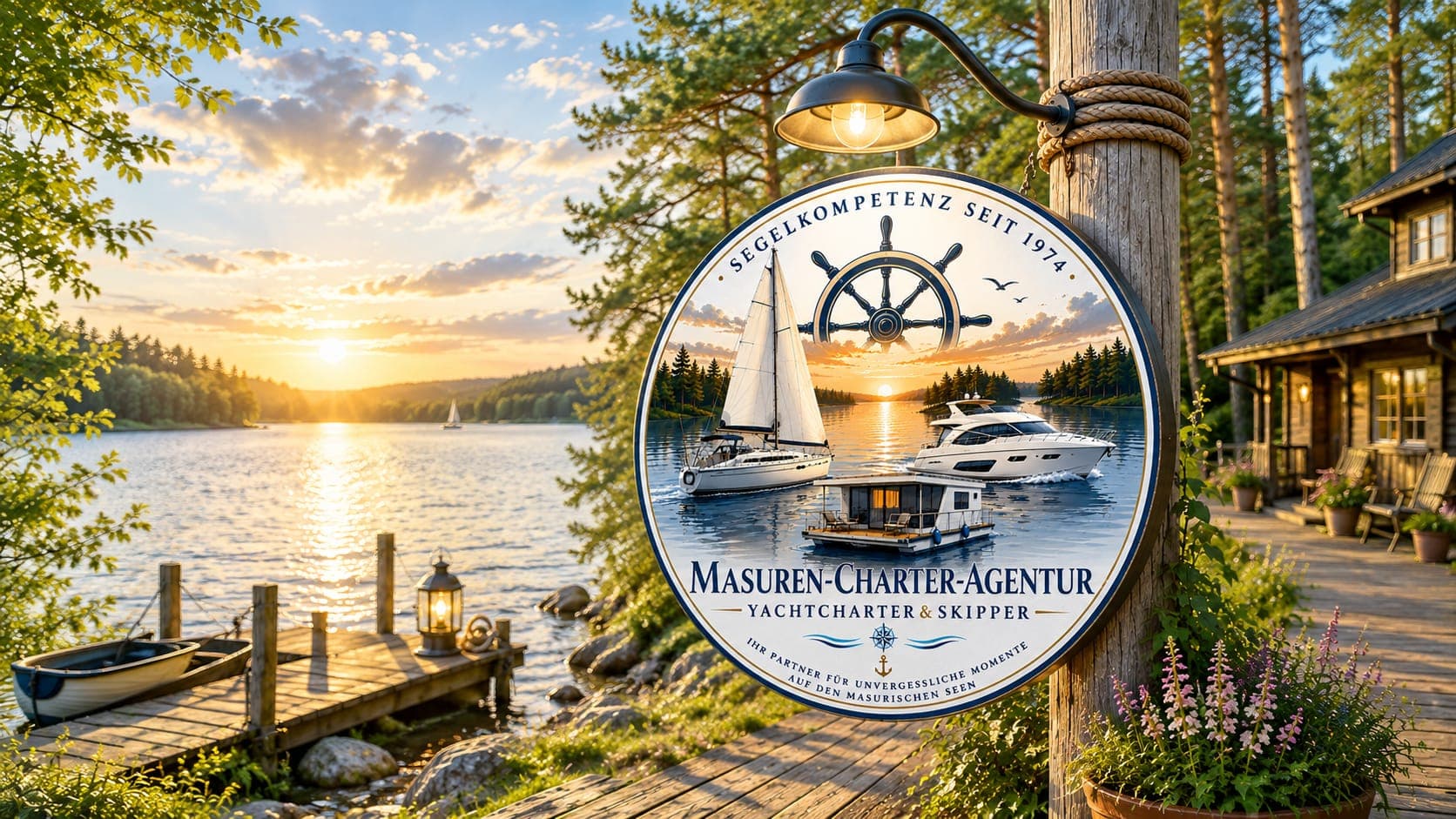 Masuren Charter Agentur — Anlegestelle am See
